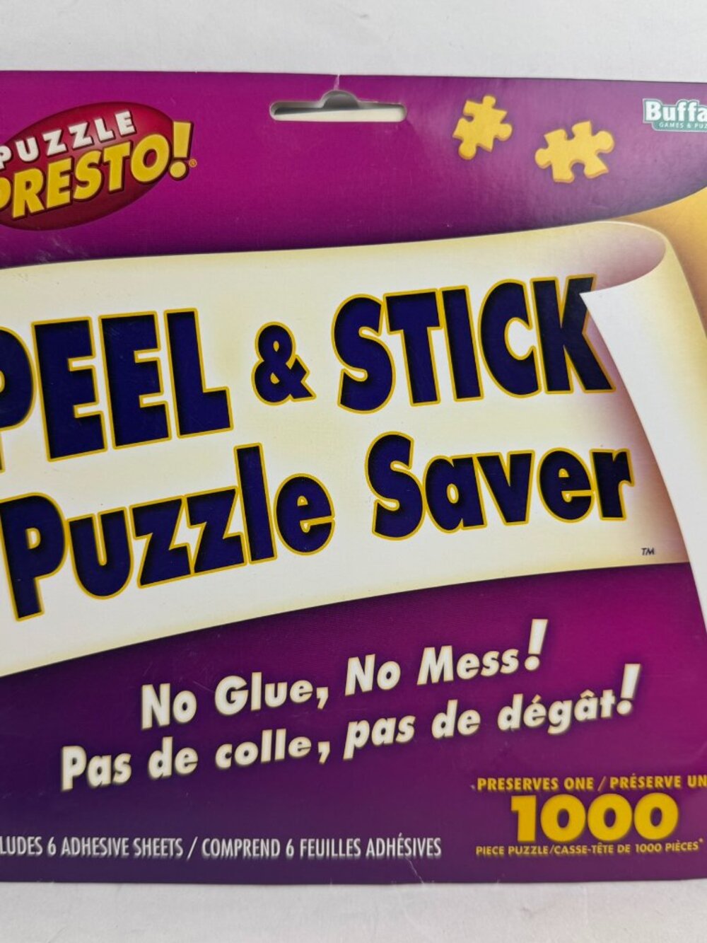 NEW OPEN BOX Buffalo Games Puzzle Presto Peel & Stick Puzzle Saver 1000 Piece